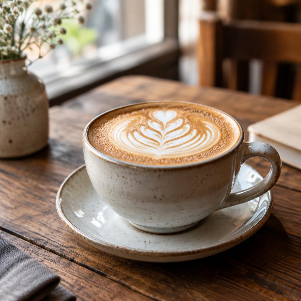 Cappuccino with latte art
